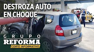 Destroza auto en choque | Corte Informativo NL