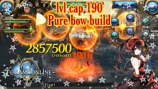toram online - lvl 190 cap pure bow build cross fire + snipe - yusagi