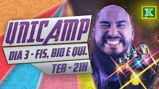 Kuadro Resolve - Comentário Unicamp 2019 - Física, Biologia e Química - 2ª fase (dia 3)