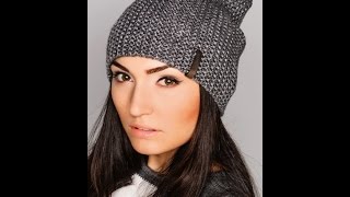 Шапка бини♥Женская шапка+мастер класс+полное описание♥Вязаная шапка бини спицами
