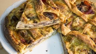 Torta salata: radicchio, speck e scamorza - facile e veloce