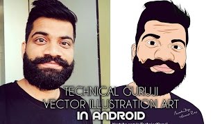 Technical Guruji Vector Portrait From Android phone- Full Tutorial - 2017