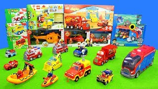 Spielzeug: Feuerwehrmann Sam, Lego Duplo & Paw Patrol | Spielzeugautos Kinderspielzeugset Unboxing