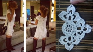 Мотив крючком для платья Леонора
