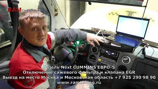 Отключение ЕГР и сажевого фильтра на Газель Некст Камминс 2.8 Евро5