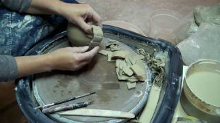 Cup 75 - Layered Handle on Wheel Thrown Pottery Cup