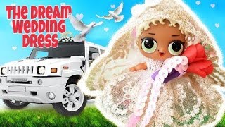 #DIY The Dream Wedding Dress for #LOL Surprise Dolls | Свадебное платье для куклы ЛОЛ