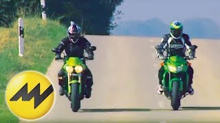 Vergleich Triumph Street Triple vs. Kawasaki Z 750: Wieviel Spaß macht die Motorrad-Mittelklasse?