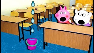 Мультики Свинка Пеппа Потоп в Школе  Мультфильмы для детей на русском