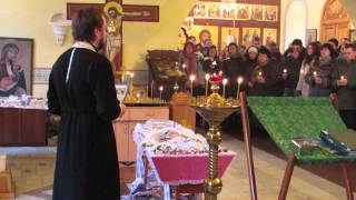 Панихида по погибшей 19-летней Марии Гликиной
