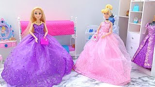? BARBIE PRINCESS BEDROOM ? CINDERELLA RAPUNZEL MORNING ROUTINE BATHROOM ? BARBIE DOLL HOUSE
