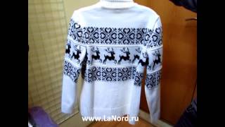 www LaNord ru  Женский вязаный свитер с оленями C1001