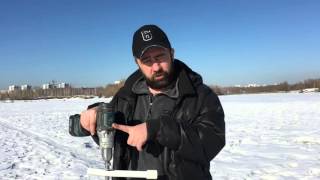 Как сделать ледобур с шуруповертом