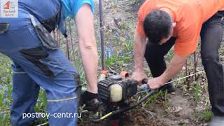 бурение лунок под металлические столбы для забора