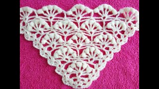 ШАЛЬ КРЮЧКОМ "БУБЕНЧИКИ". SHAWL HOOK.
