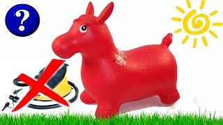 КАК НАДУТЬ РЕЗИНОВОГО ОСЛИКА ПРЫГУНА | надуваем игрушечного резинового ослика | КАК?