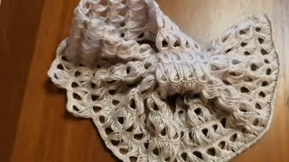 Французская косынка, брумстик. Крючком.