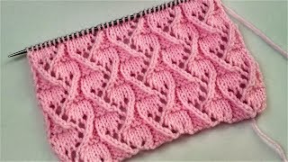 Ажурные узоры спицами. Невероятно красивый и простой ажурный узор