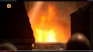 Beelden van brand bij Antonissen Interieurbouw in Breda