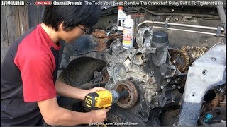 How To Remove Stubborn Crankshaft Pulley Bolt And The Tool You'll Need To Tighten It Back To Specs