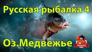 Русская рыбалка 4 озеро Медвежье. Карп. Амур. Russian fishing 4/
