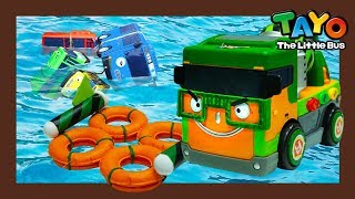 Help! Tayo falls into the water! l Tayo Heavy Vehicles Squad l Tayo the little bus