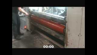 Anvil Cover Rotation in 55 Seconds! Bobst Martin Miniline 618/718