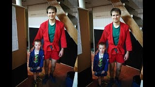 Индивидуальная тренировка у кумира-Дмитрия Гончарова (Костя Кретов, фильм "Чистая победа")Самбо дети