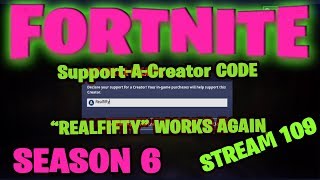 *NEW* FORTNITE MY CODE WORKS AGAIN "REALFIFTY" + Random duo #FortniteBr 110