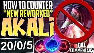 HOW TO COUNTER NEW REWORKED AKALI EASILY ? Best Cho'Gath vs Akali Build Gameplay - League Of Legends