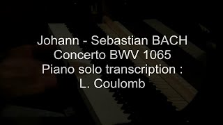 Bach Concerto BWV 1065 Piano solo