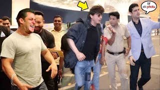 SRK Starts RUNNING When FAN Asks For A SeIfIe At Mumbai Airport | Salman Khan Cant Stop Laughing