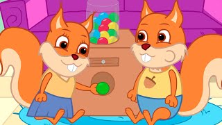 Famille d'Écureuil - Machine à Carton à Gommes Animé 2022 en Français