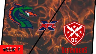 XFL REACTION WEEK 1 | Seattle Dragons vs DC Defenders Fantasy Football Game Recap