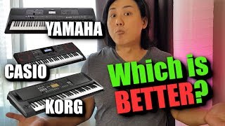 Surprise Winner? ? Korg EK-50 vs Yamaha PSR-EW410 vs Casio CT-X5000 | Yamaha PSR-E463