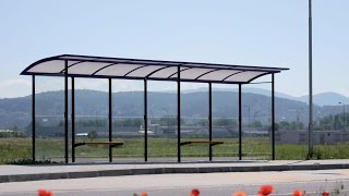 Монтаж автобусной остановки