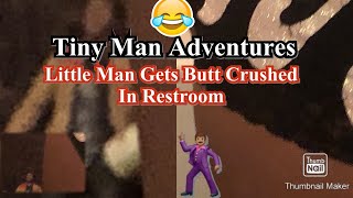 Giantess Unaware Butt Crushes Little Man In Bathroom | Shrunken Man | Butt Crushing In Panties | lol