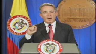Última alocución del Presidente Álvaro Uribe Vélez a los colombianos - Parte I