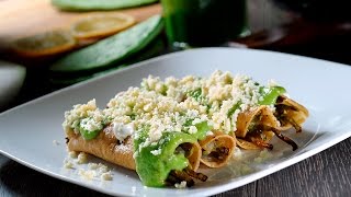 Tacos dorados de nopales - Receta fácil de preparar