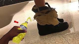 PEEING ON TEENAGERS IN SCHOOL PRANK!!! (PART II)