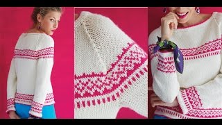 #23 Modern Fair Isle Raglan, Vogue Knitting Holiday 2014