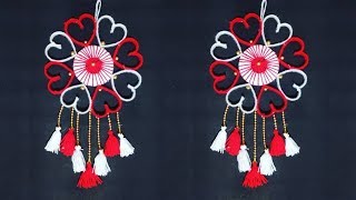 DIY Woolen Crafts || How to Make Woolen Door Wall Hanging At Home || Woolen Love Design