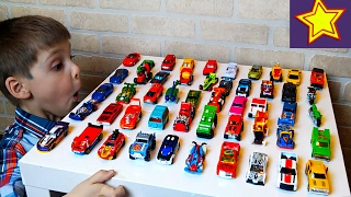 50 Машинок Hot Wheels в коллекции Запускаем на треке все машинки Hot Wheels cars for kids