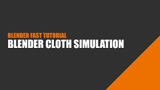 Blender cloth simulation tutorial