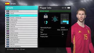 PES 2018 Data pack 1 | Spain New Players Faces