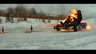 самый быстрый как кен блок.джимхана на картинге на льду