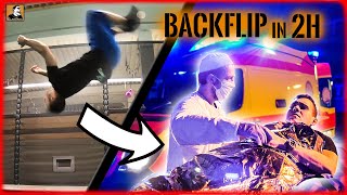 BACKFLIP in 2h lernen? (TUTORIAL) | Selbstversuch mit @urbanamadei  | VERLETZUNG | Survival Mattin