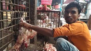 Amazing Chicken Cutting Skills Two Hen Clean in Hen Market | BDAtoZ |