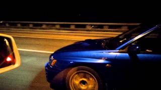 Mercedes ML63 AMG st2 vs Subaru WRX'01