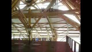 palapa de guadua de 70 mt x 40 mt techo de zacate mexico bamboo constrution